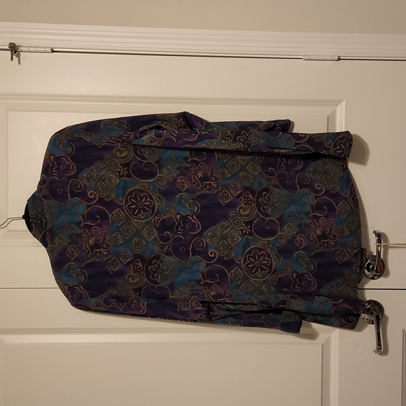 Vintage 80s Purple Green Tan Blazer - Picture 5 of 5